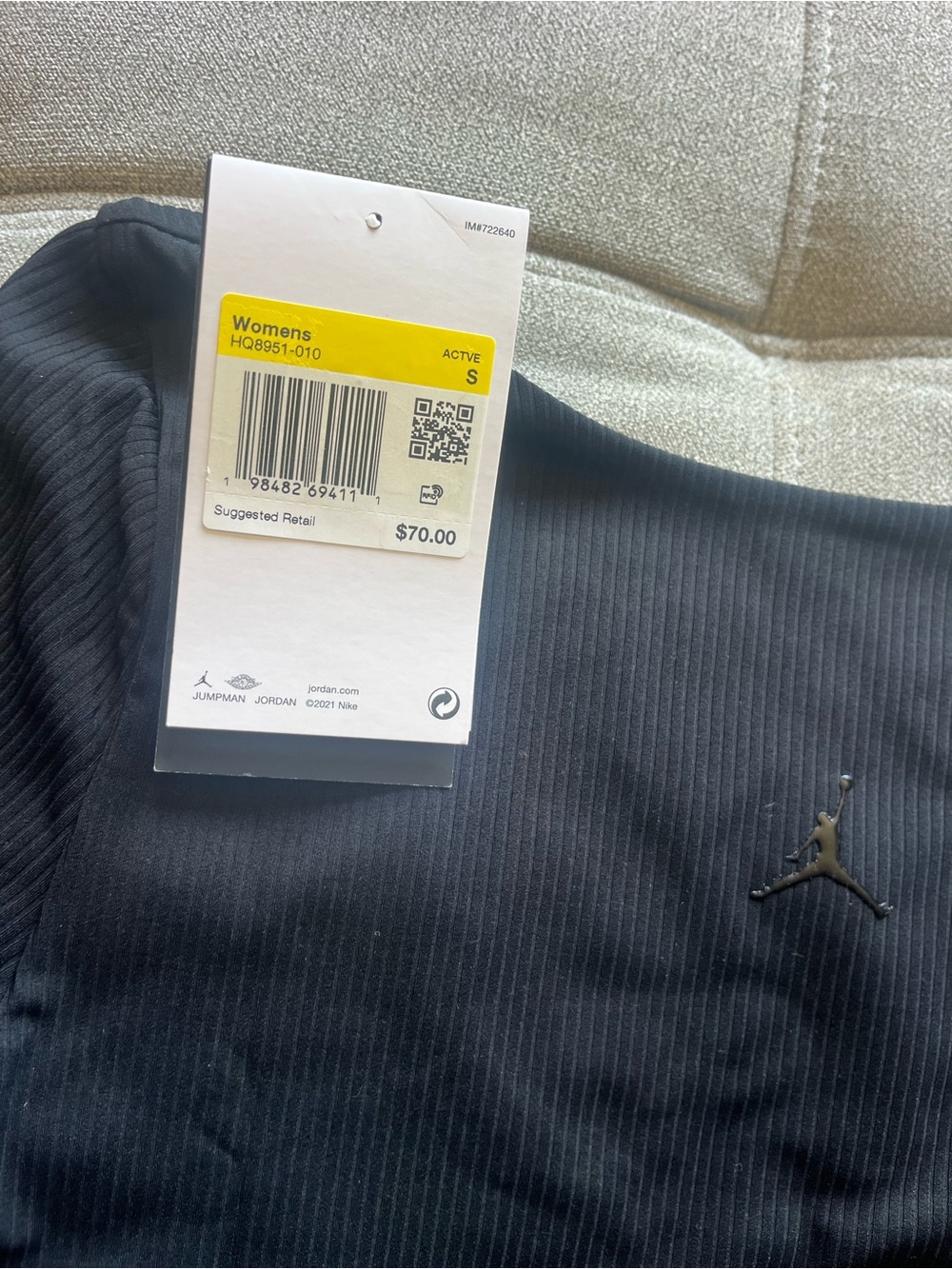 NWT $70 Nike Jordan Sport Women's Dri-FIT Long-Sleeve Crop Top Tight Fit Small - Picture 5 of 6